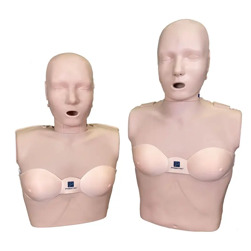 PRESTAN female chest accessory attached to professional adult CPR manikin