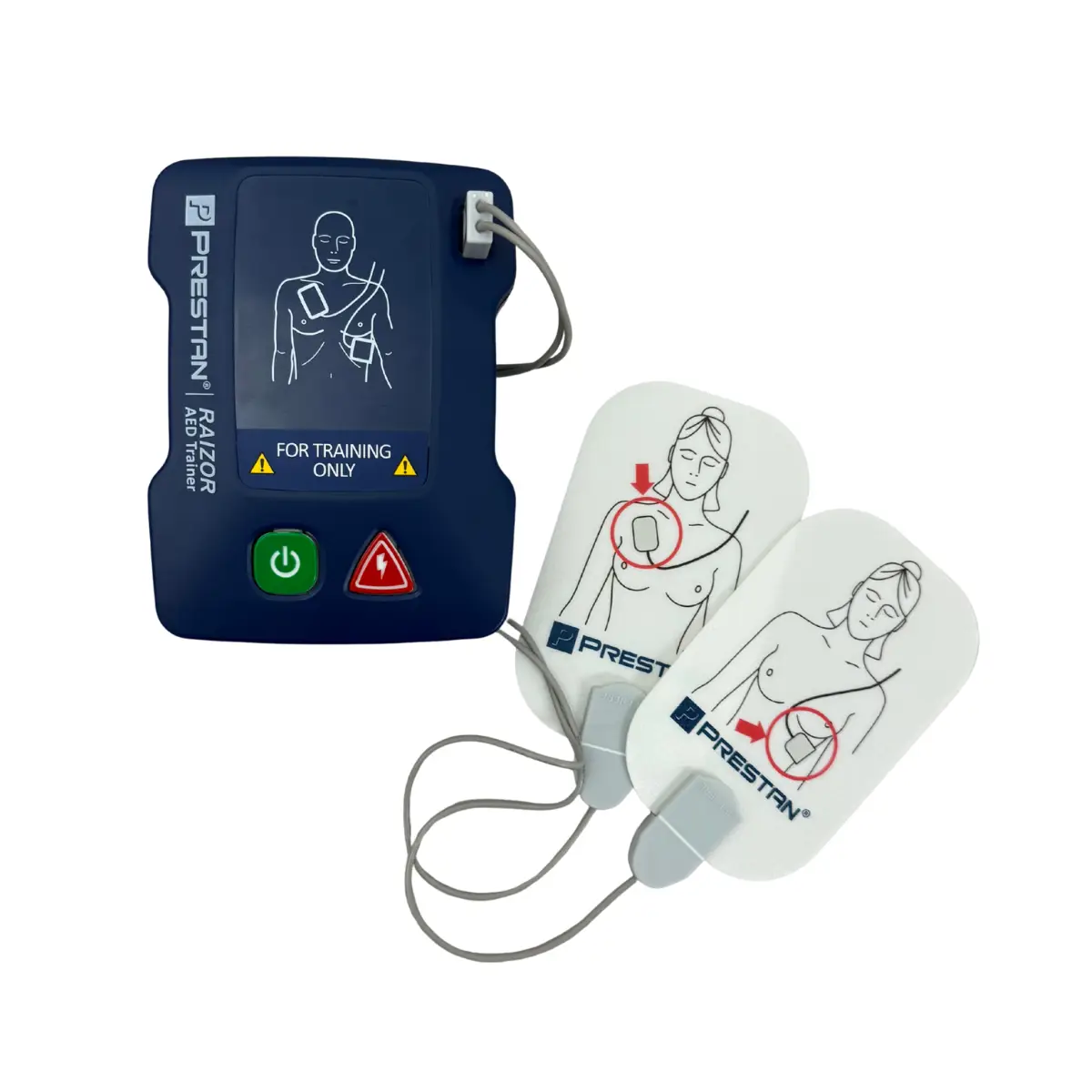 PRESTAN AED Raizor Trainer compact device ready for community CPR training